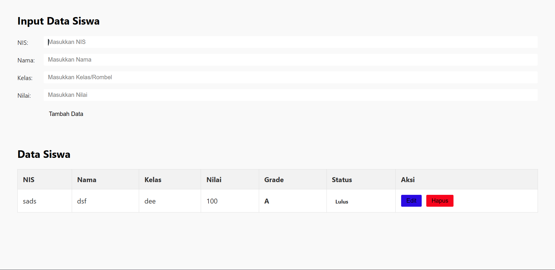 CRUD Bersama Bu duma